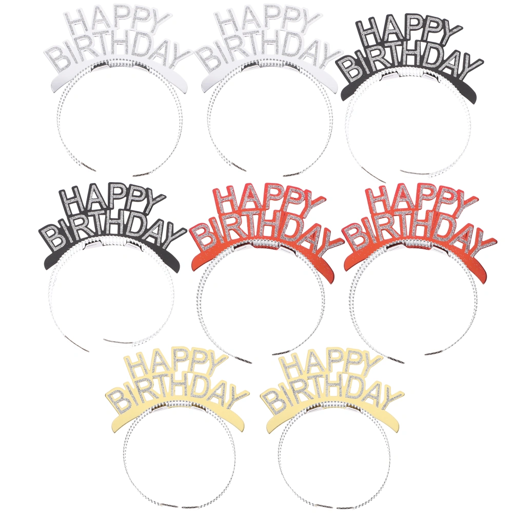 8pcs Birthday Headbands Kids Holiday Headpiece Celebration Party Headbands