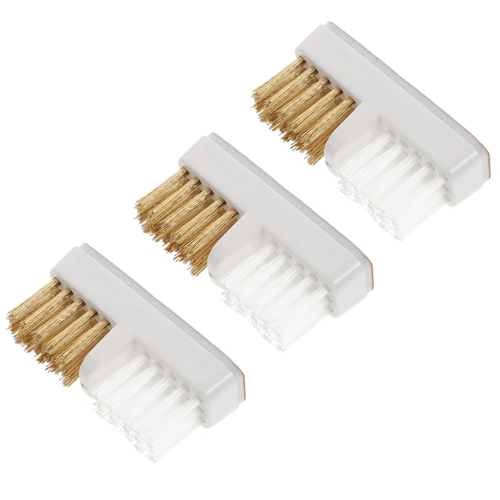 3PCS Nail Art Tools Copper Wire Brushes Sanding Head Cleaning Brushes Nail Drill Brushes