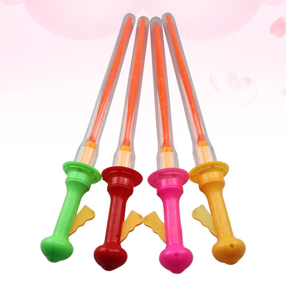 4pcs Funny Bubble Stick Outdoor Playing Bubble Wands Toys Bubble Maker Stick Party Favors for Kids without Bubble Liquid (Random Color)