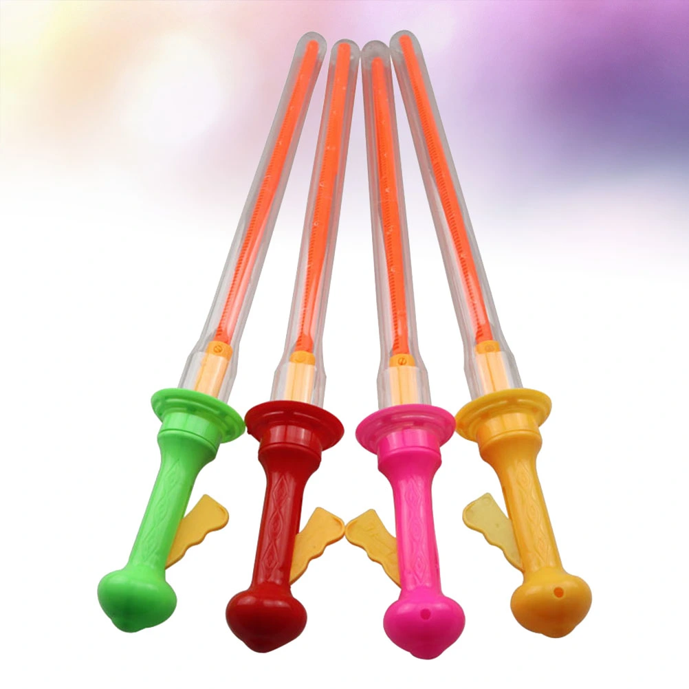 4pcs Funny Bubble Stick Outdoor Playing Bubble Wands Toys Bubble Maker Stick Party Favors for Kids without Bubble Liquid (Random Color)