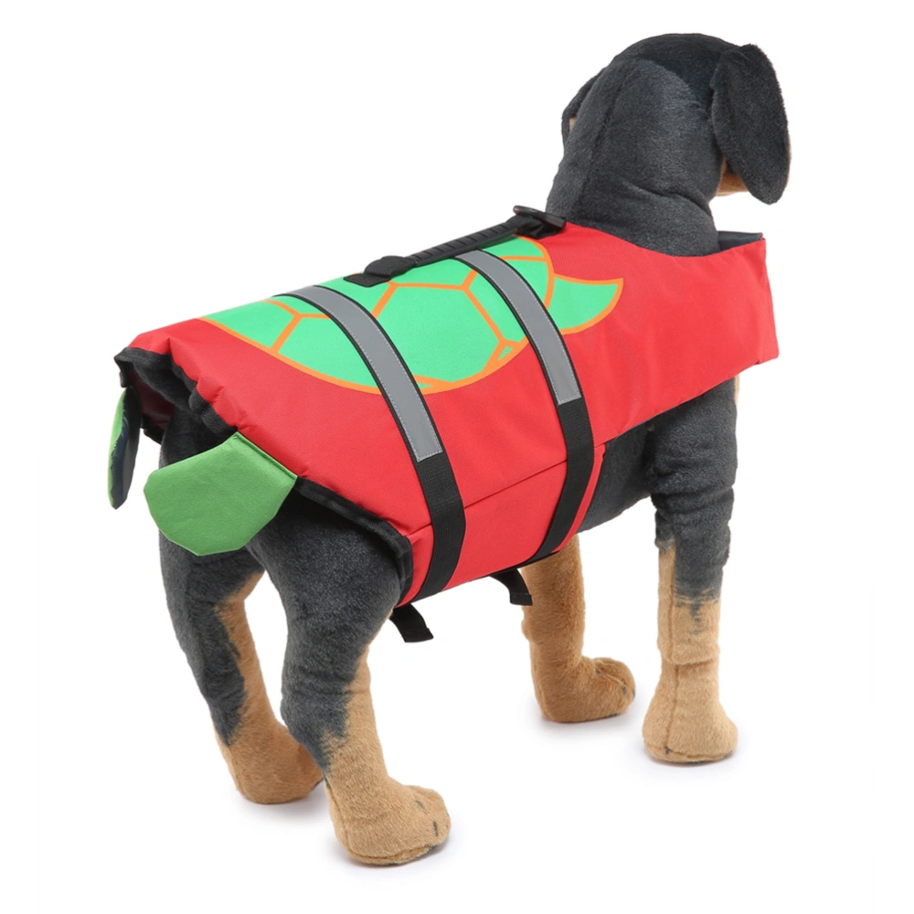 Dog Life Vest Adjustable Puppy Safety Vest Life Preserver with Reflective Strip