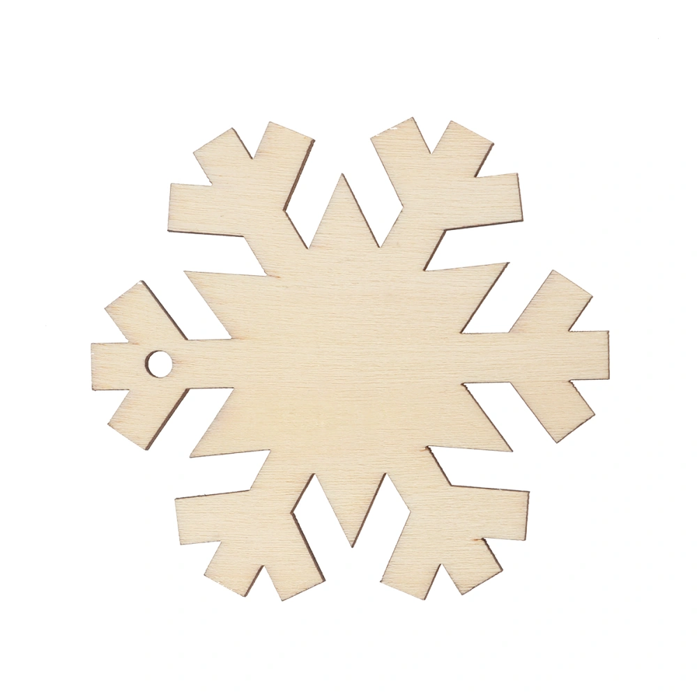 10pcs Christmas Wooden Hanging Decor Embellishments for Christmas Tree Home Wall Decor (Christmas Snowflake)