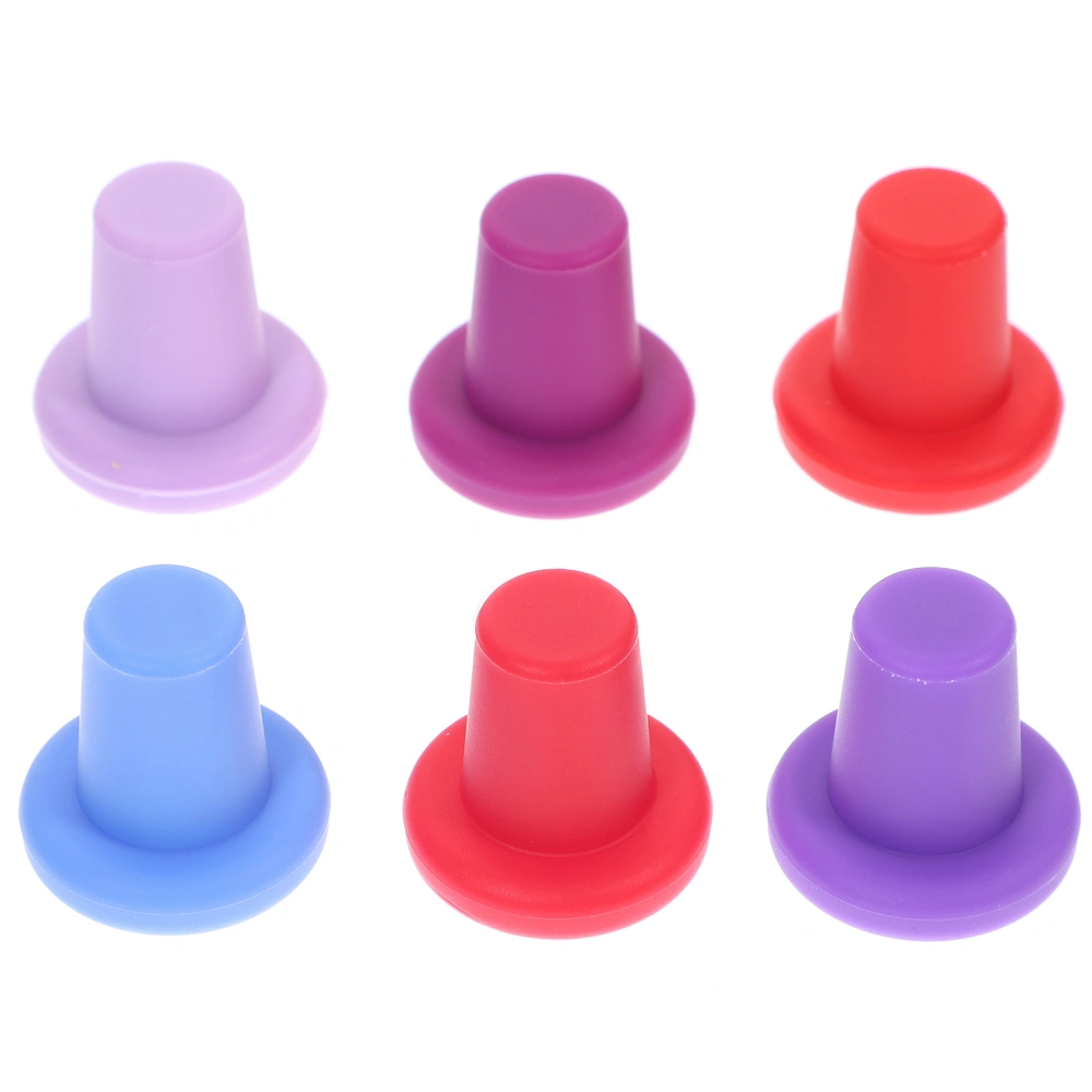 6pcs Wine Stopper Silicone Wine Bottle Stopper Fresh Keeping Liquor Bottle Stopper