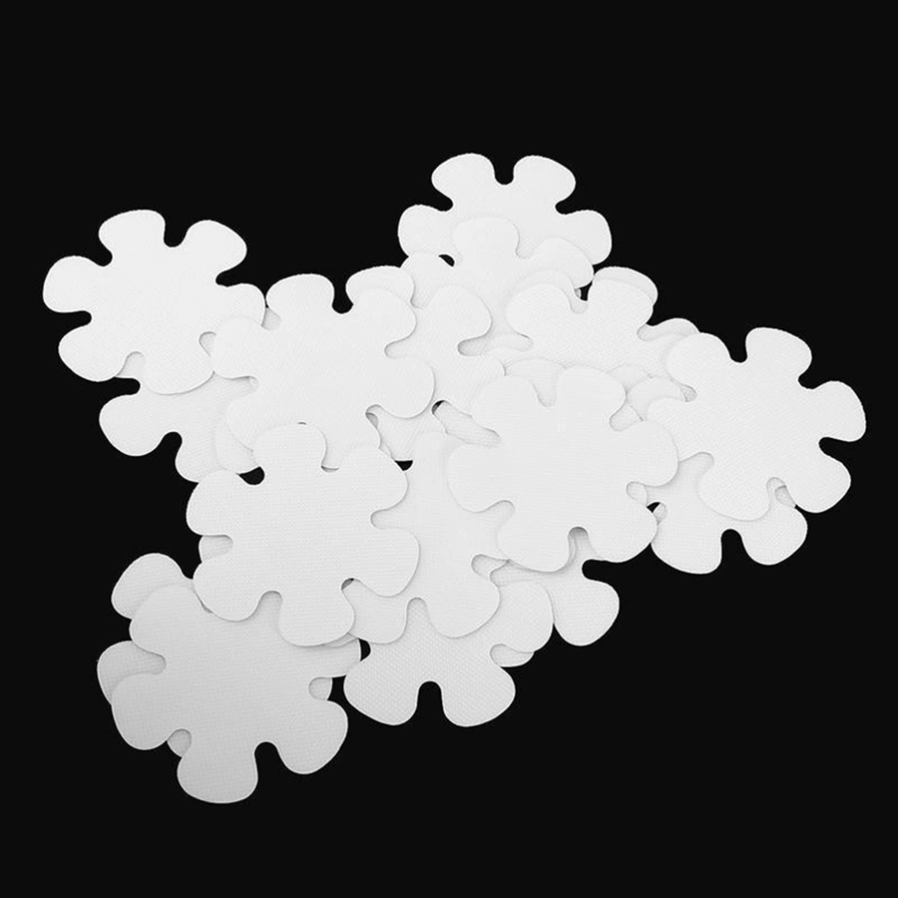 20PCS Waterproof Rubber Stickers Bathtub Stickers Non-skid Decals Self-adhesive Tub Pasters for Ceramics Tiles Glass Bathroom Transparent (Round, Flower Shape)