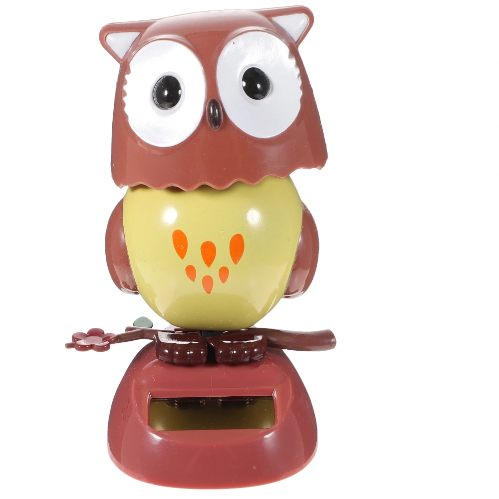 11x5cm Creative Solar Owl Wiggles Doll Decoration Automobile Decoration Coffee