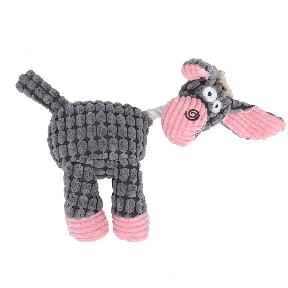 Plush Pet Toys Supplies Cartoon Pet Dog Toys Plush Dog Toys Squeaky Dog Chew Toys for Small Dogs Brown