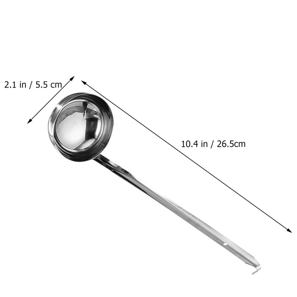 1pc Stainless Steel Spoon Long Handle Ounce Spoon Pouring Hook Ounce Spoon