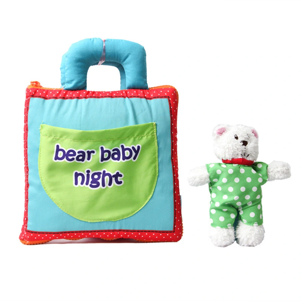 First Cloth Books Fabric Toys Intelligence Development Early Education Toys for Infant(Bear)