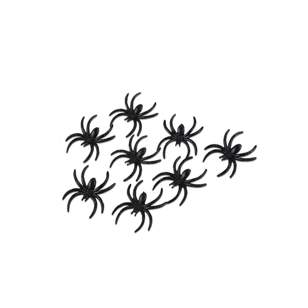 100 pcs Plastic Fake Spider Practical Jokes Props Realistic Spider for Prank Halloween Party Decoration
