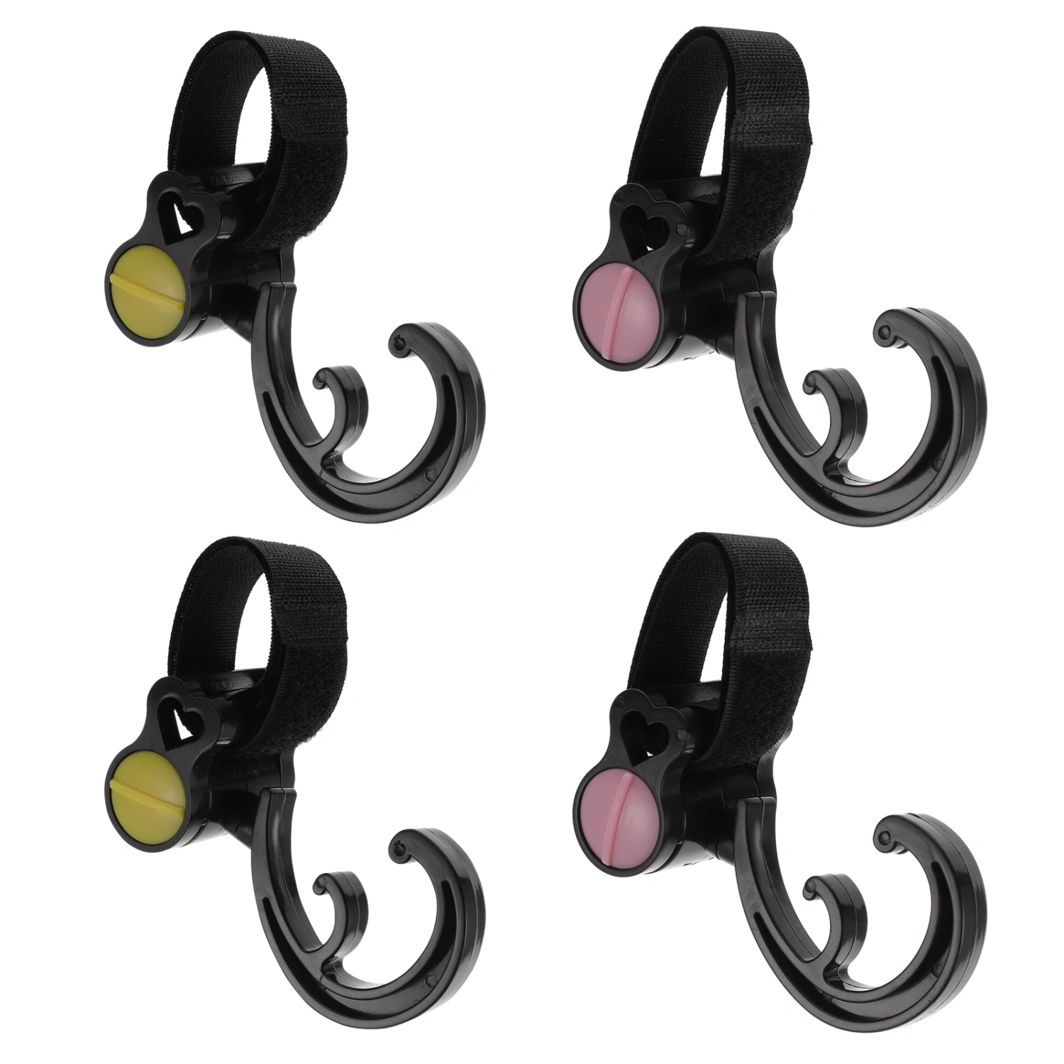 4 Pcs Stroller Hooks Baby Stroller Hangers Rotatable Stroller Hanging Hooks