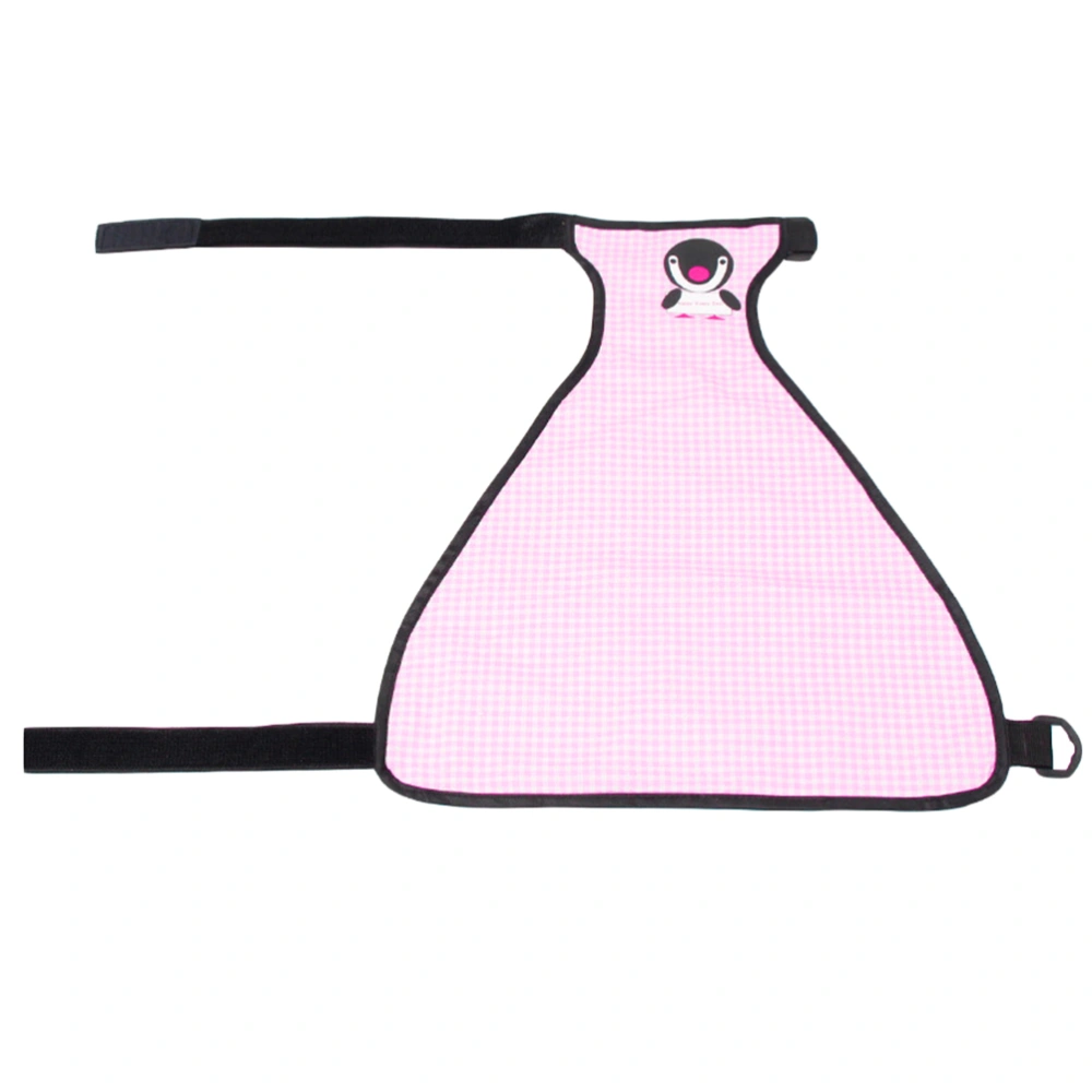 1PC Chequer Pattern Pet Waterproof Clothes Adjustable Bib Lightweight Belly Cover for Dogs Puppies Pets (Pink, Size XXL)