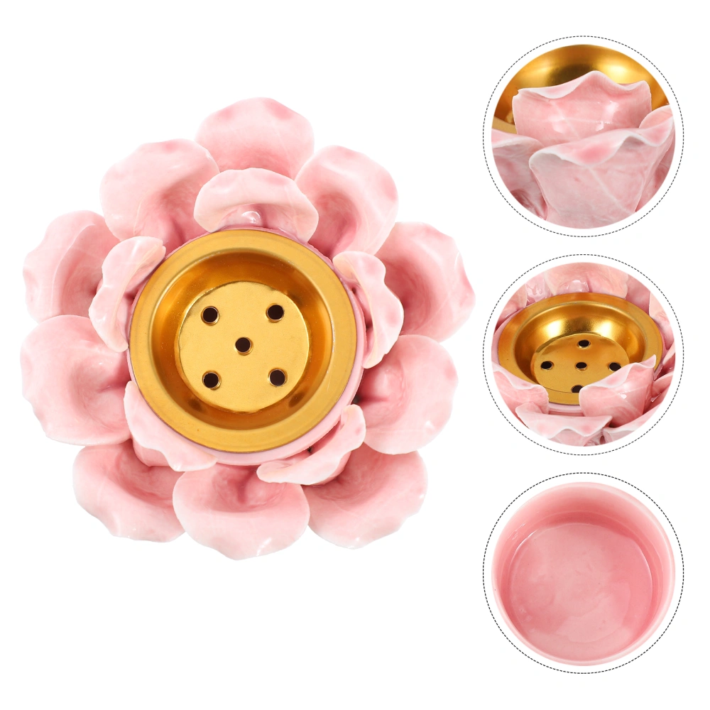 Flower Shape Incense Burner Decorative Censer Adornment Elegant Flower Censer Decor