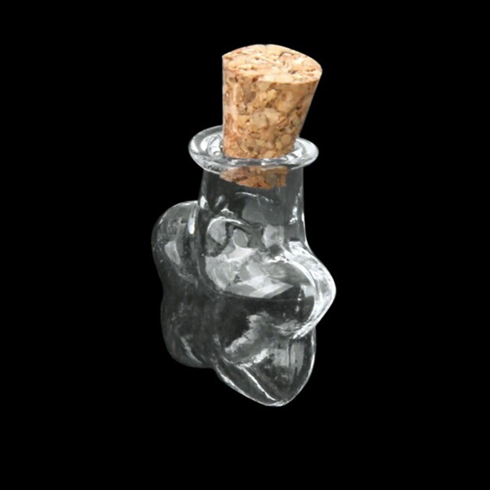 10pcs Star Shape Mini Wish Note Craft Glass Bottles Jars with Cork (Transparent)