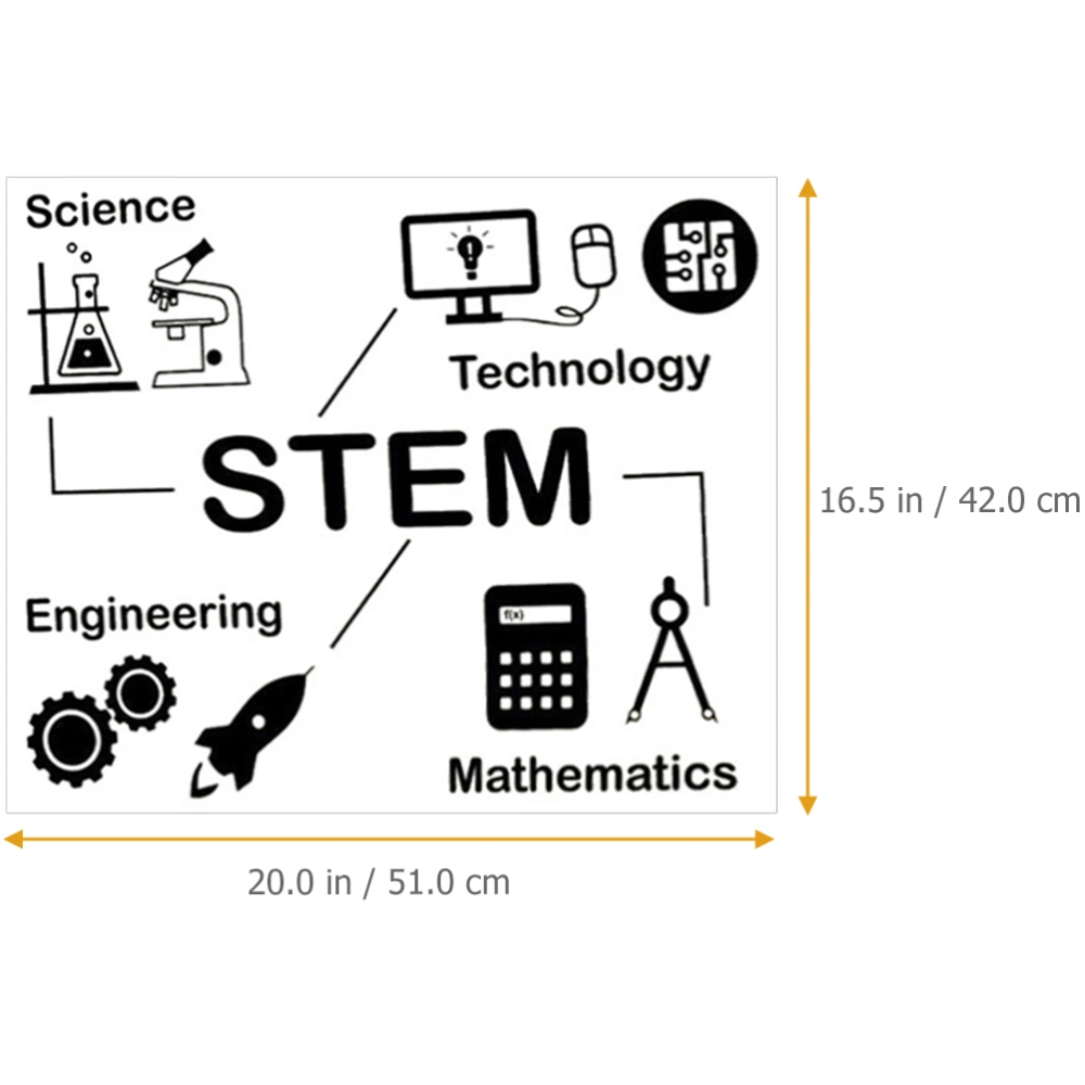 STEM Quote Wall Decal Science Technology Wall Sticker Home School Classroom Decor