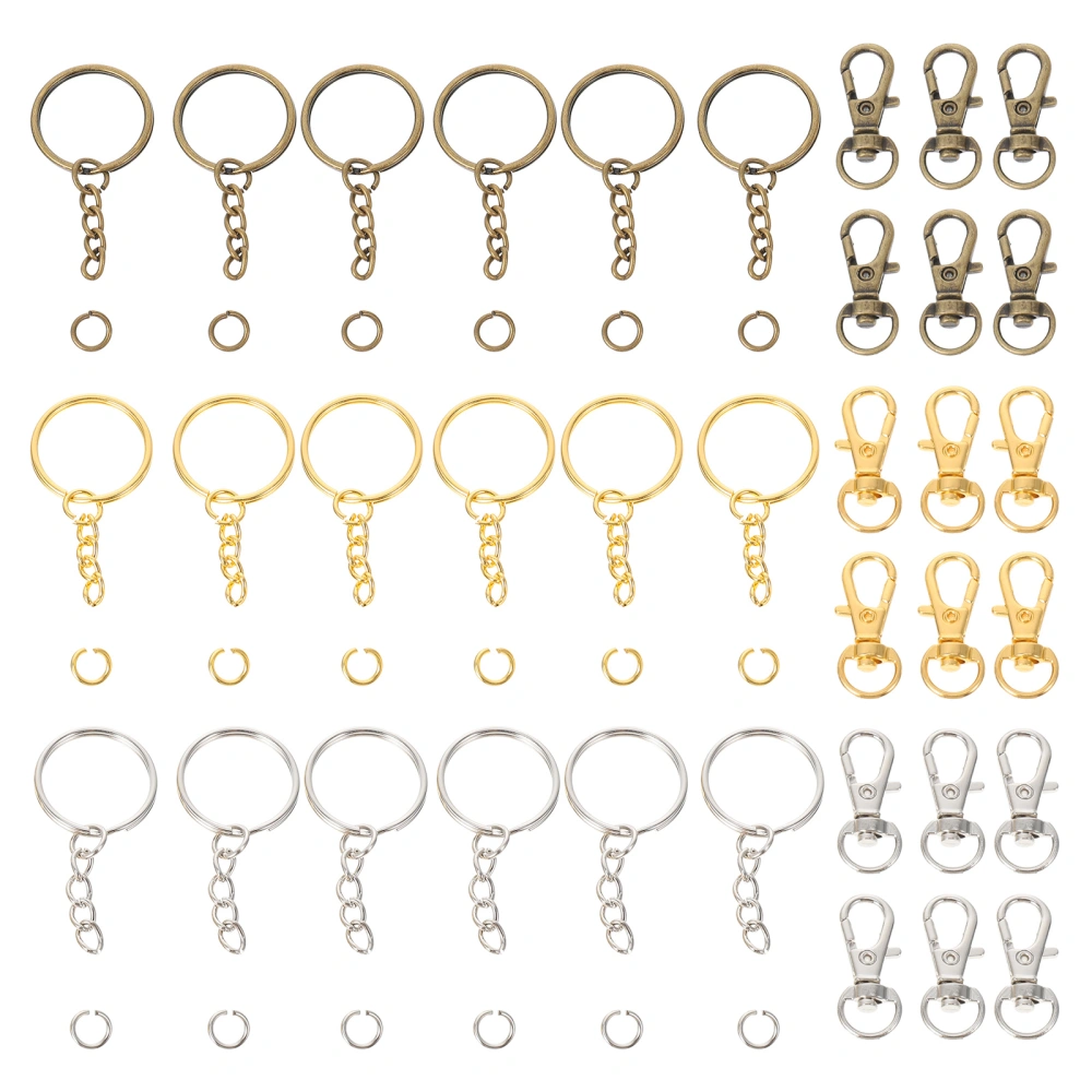 1 Set DIY Clasps Keychain Metal Lobster Clasps Key Rings Metal Buckles Keychain