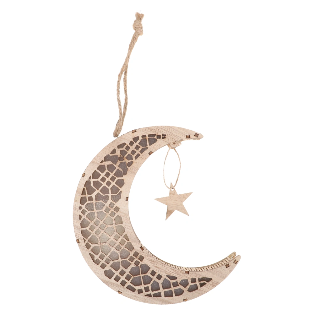 Wooden Ramadan Light Decoration Moon Light Eid Decoration for Home Ramadan Decor