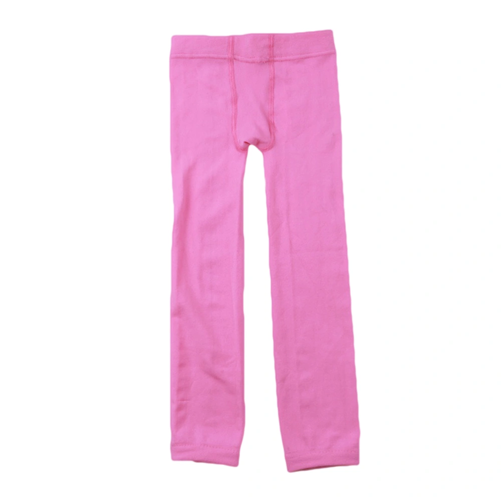 Girls Winter Warm Lined Tights Trousers Kids Elastic Thick Leggings Ninth Pants fo 5-7 Years Old (Pink)