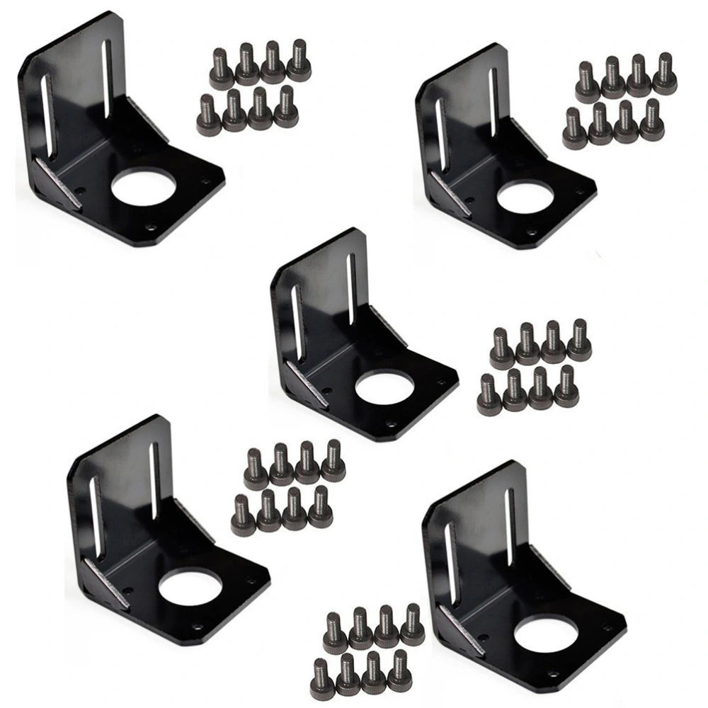 5pcs 42mm Stepper Motor Alloy Steel Mounting Bracket with 5pcs Screws for NEMA 17