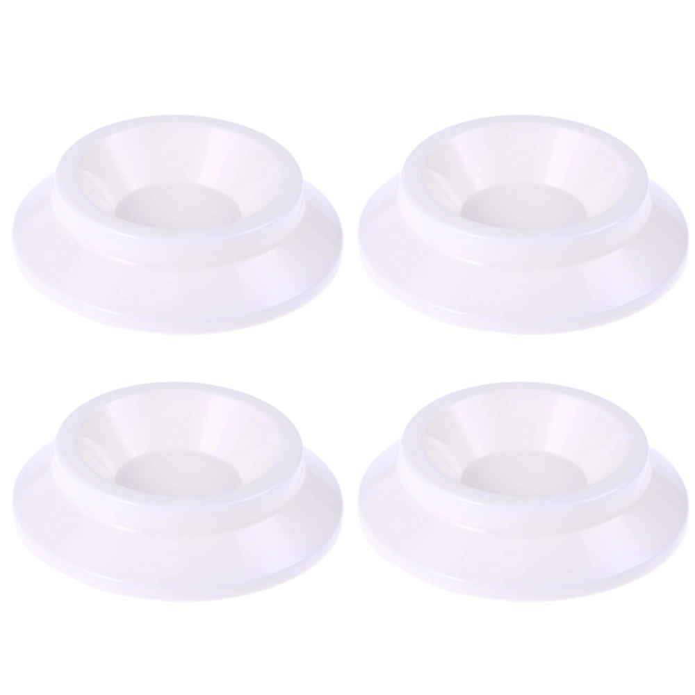 4PC Piano Mats Upright Piano Caster Cups Solid Furniture Piano Caster Cups Non-Slip Anti-Noise (White)