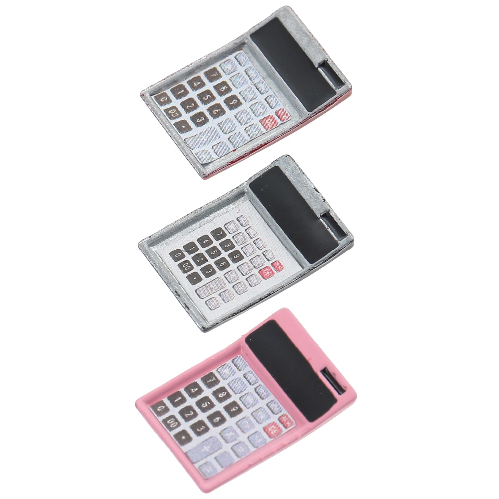 3Pcs Mini Calculator Models Ornament Mini House Decors Mini House Decorations