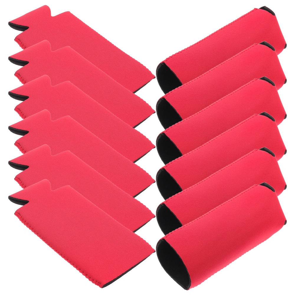 12Pcs Neoprene Drink Can Sleeves Ice Ring-pull Can Protector Insulated Covers