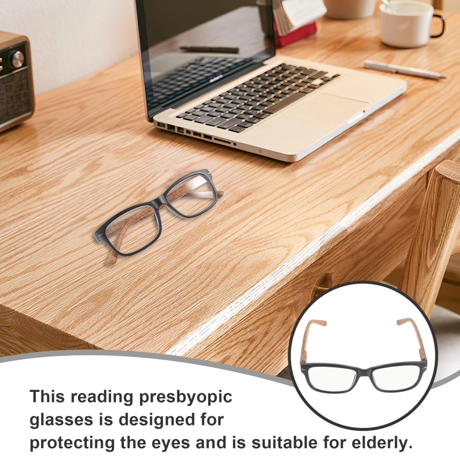 Reading Glasses Vintage Presbyopic Glasses Portable Presbyopic Glasses for Elderly