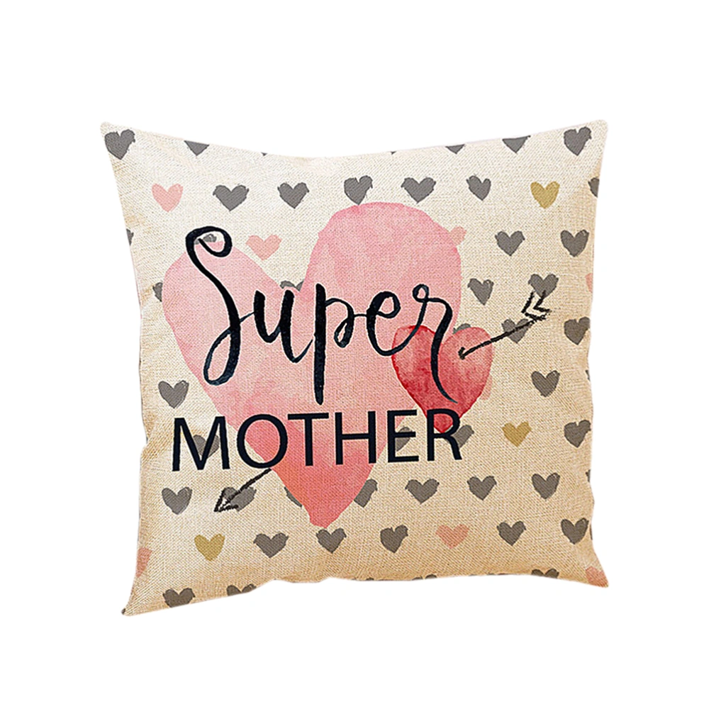 1pc Mother's Day Theme Pillowcase Household Pillow Cover Chic Linen Pillow Case