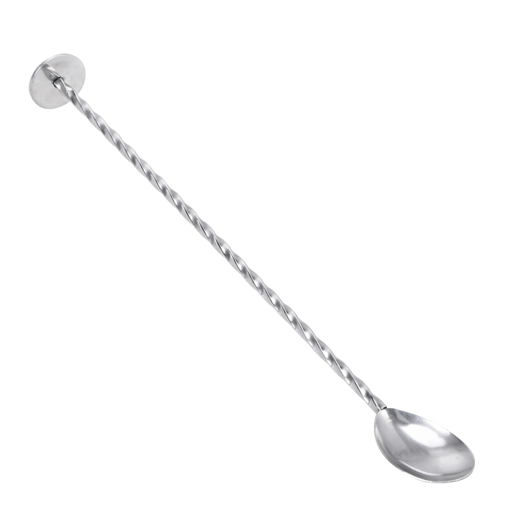 1 Pc Creative Stainless Steel Bar Cocktail Mixing Spoon Spiral Pattern Long Handle Stirring Spoon(ZX021)