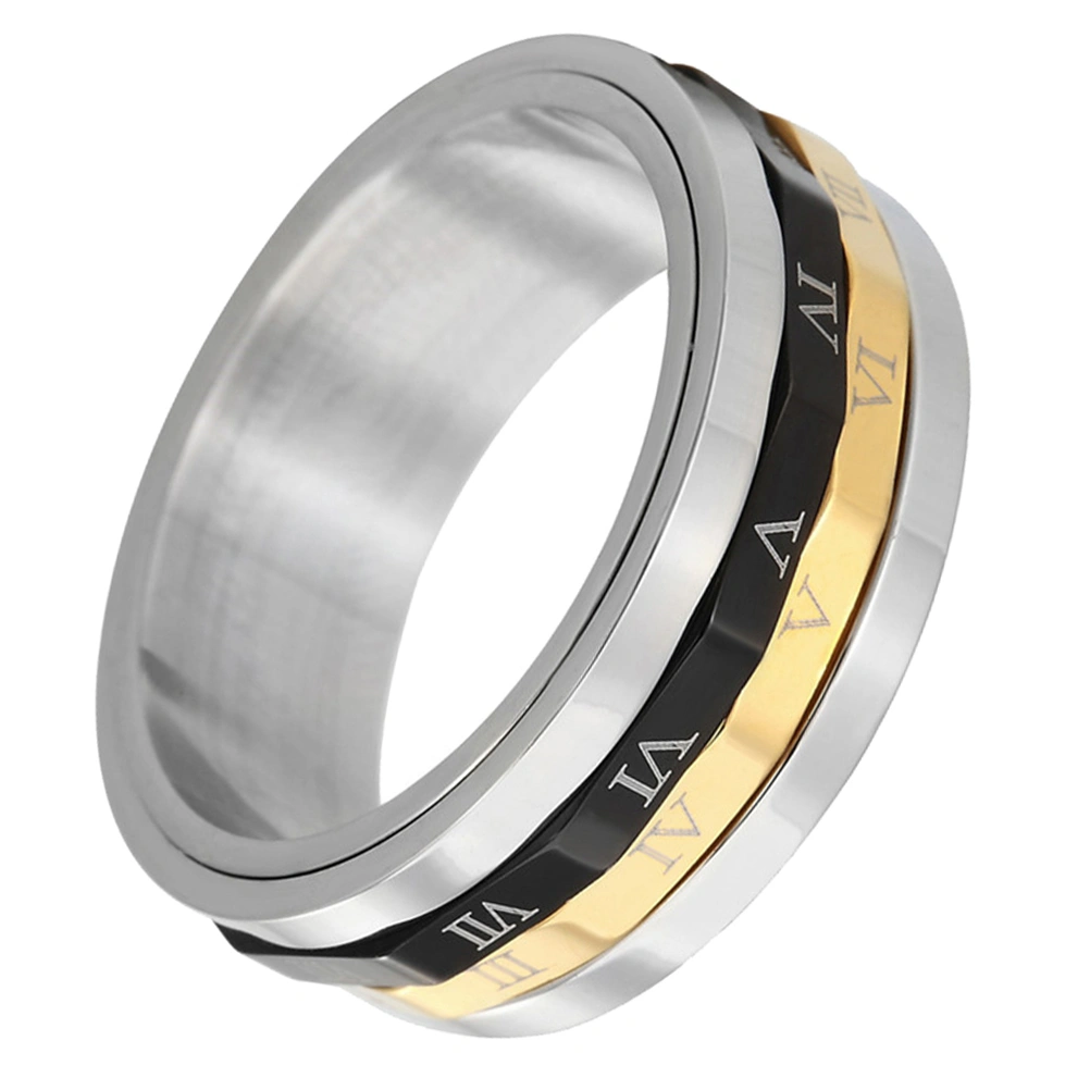 1pc Titanium Steel Finger Ring Man Hand Jewelry for Decor (Assorted Color)