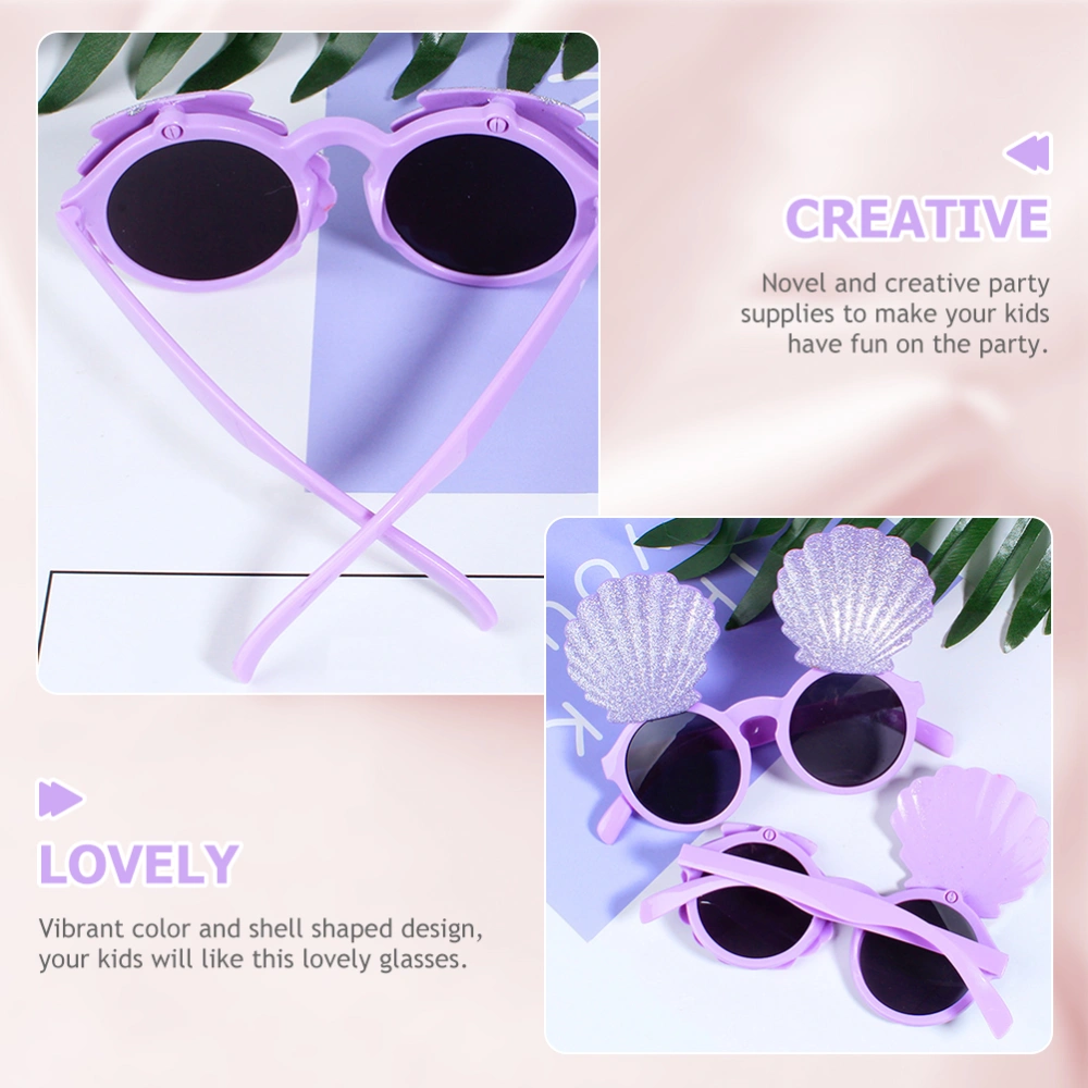 Kids Party Glasses Shell Shaped Eyeglasses Creative Eyewear Party Photo Props