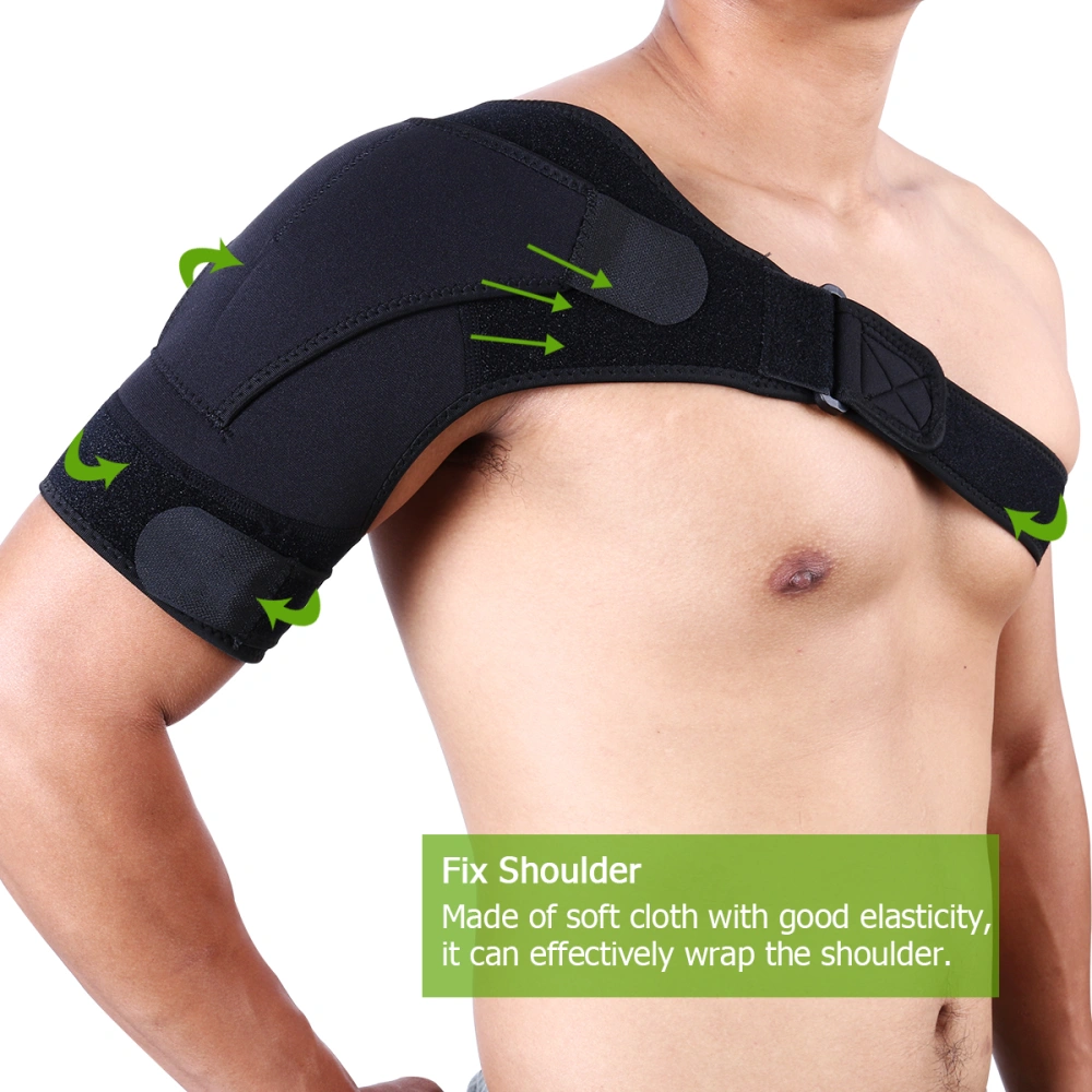 VORCOOL Shoulder Brace For Men Women Breathable Support With Adjustable Strap for Rotator Cuffs AC Joint Dislocated Prevention Tear Injury Relieve Pain Stabilize Protect Shoulders (Black)