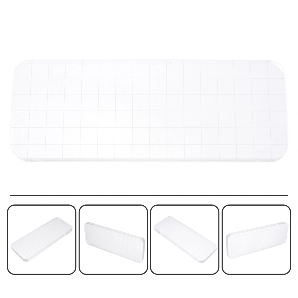 Acrylic Stamping Block Stamp Plate Transparent Stamp Diary Stamp Accessory for DIY Lovers