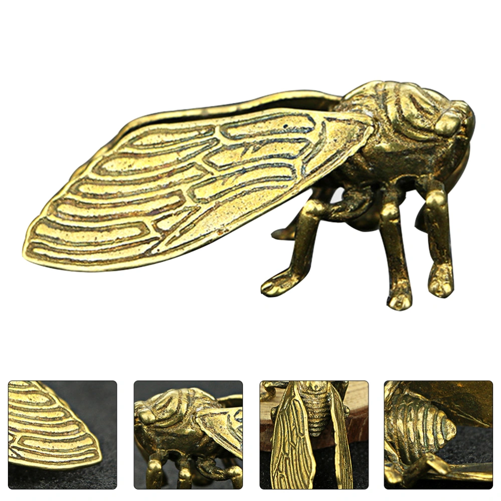 Creative Brass Cicada Desktop Decoration Household Ornament Tabletop Decor