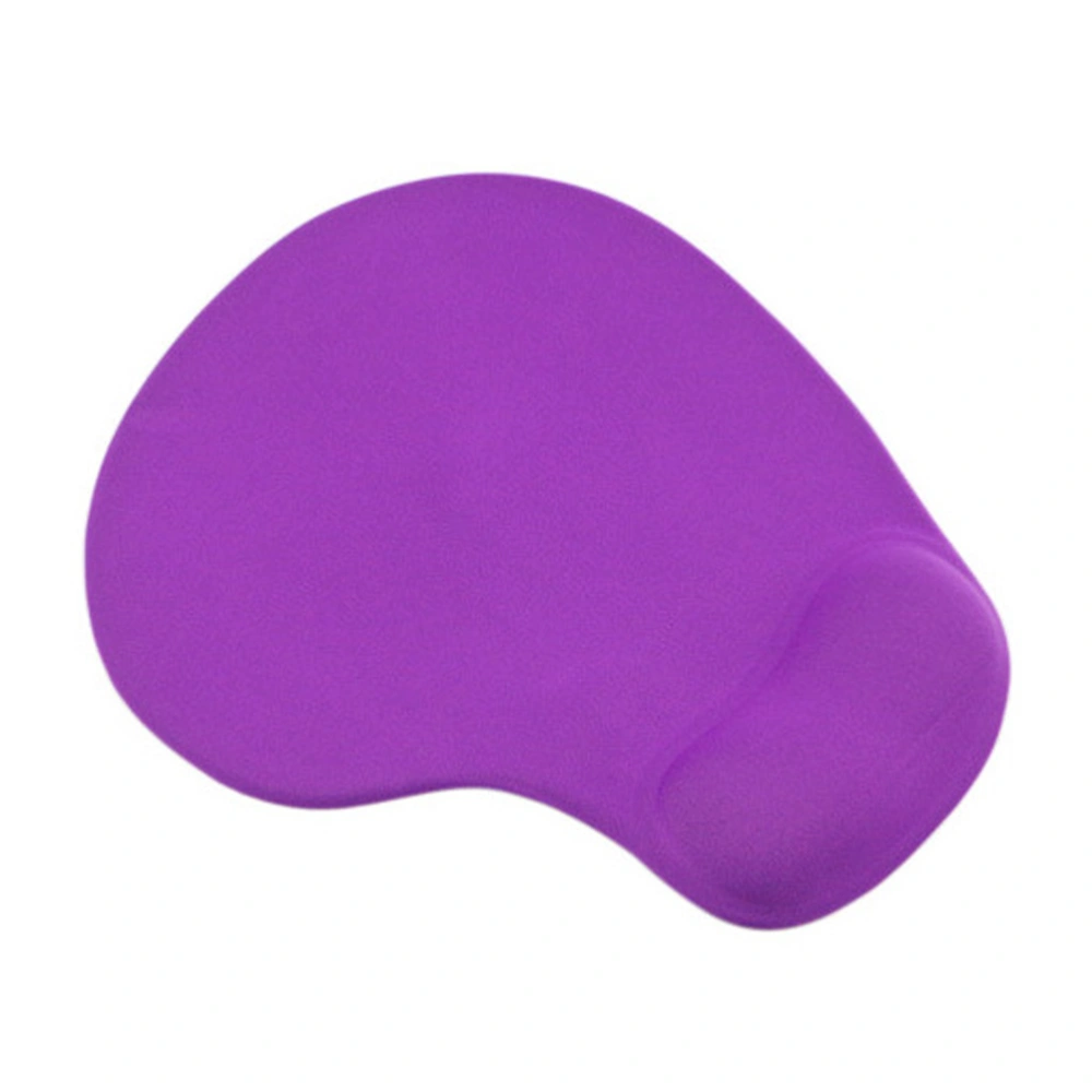 Non-slip Computer Mouse Pad With Silicone Wrist Support Wrist Rest Mouse Mat for Home Office Travel (Purple)