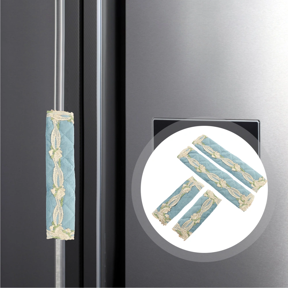 4pcs Refrigerator Handle Cover Appliance Handle Wrap Cloth Handle Protector