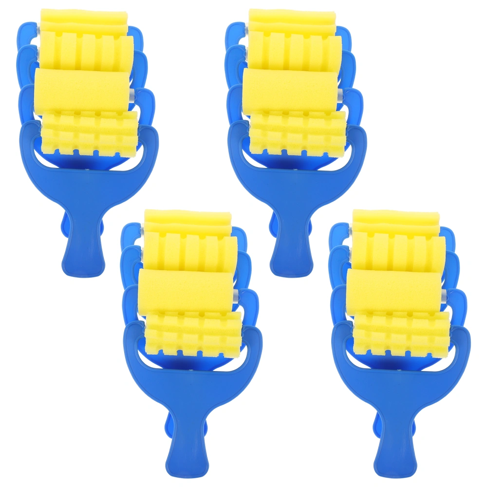 12Pcs Sponge Brush Roller Children Paint Brush Graffiti Sponge Brush Kids Drawing Brush Roller