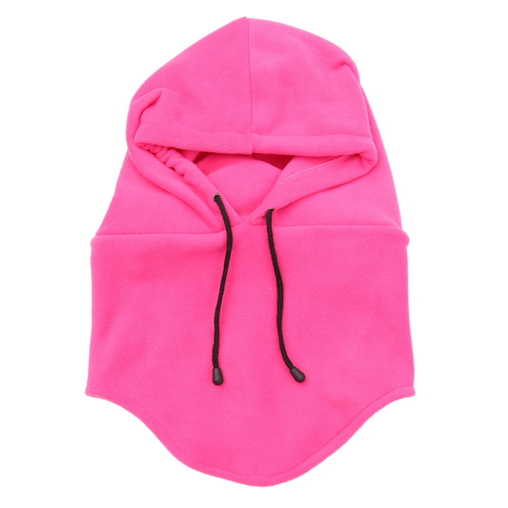 1pc Outdoor Wind-proof Thicken Hat Warm Hat Head Cover Winter Cycling for Women Men (Rosy)