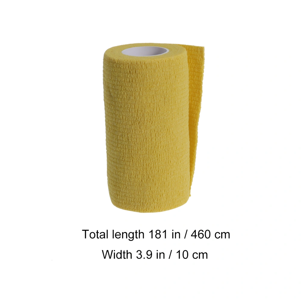 Self-Adhesive Tape Bandage Rolls Non-woven Ventilate Flexible Wrap for Soccer Basketball Sports Ankle Waist Knee Finger Elbow Ankle Support Tape (Yellow)