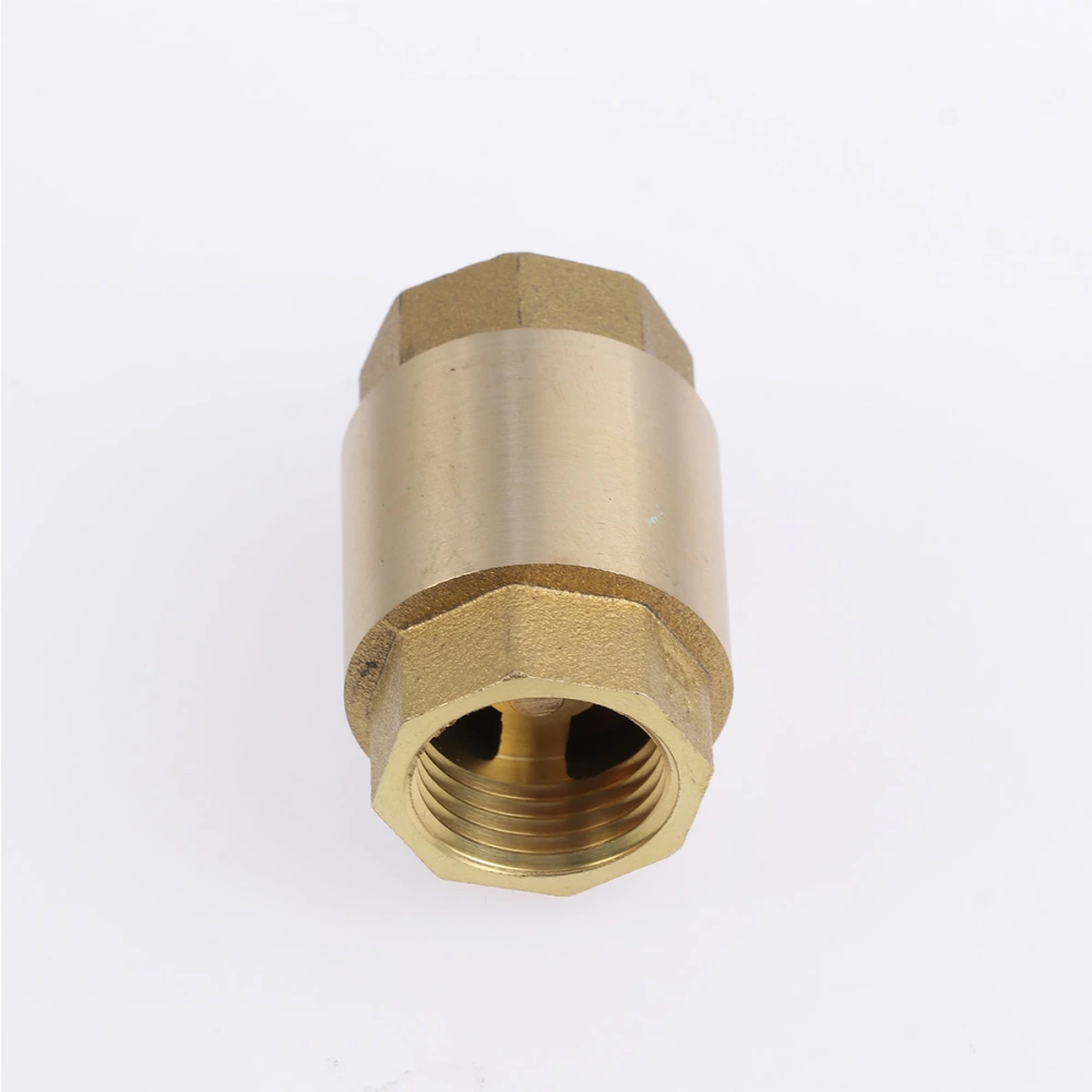 Durable Inline Anti Back Flow Check Coupler Brass Fitting for Fuel Air Water Gas Oil Golden