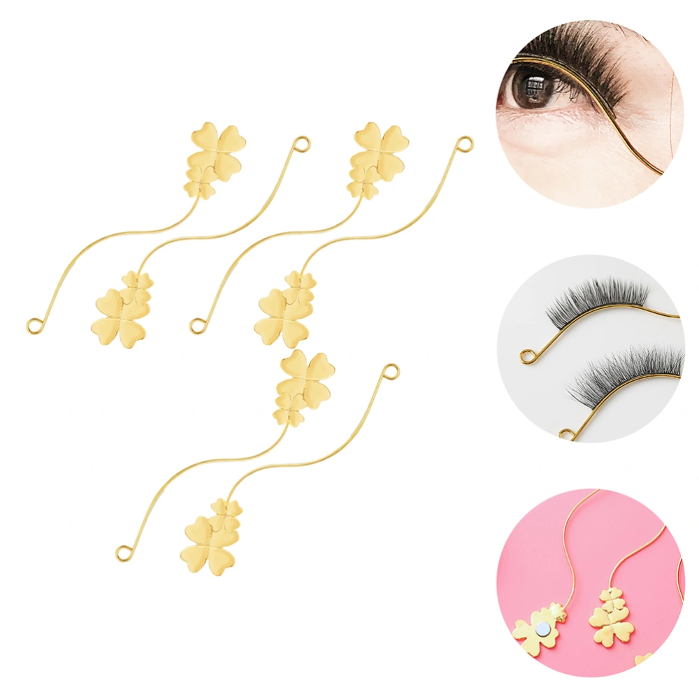 3 Pairs Grafting Eyelashes Tool Metal False Eyelashes Extension Holder