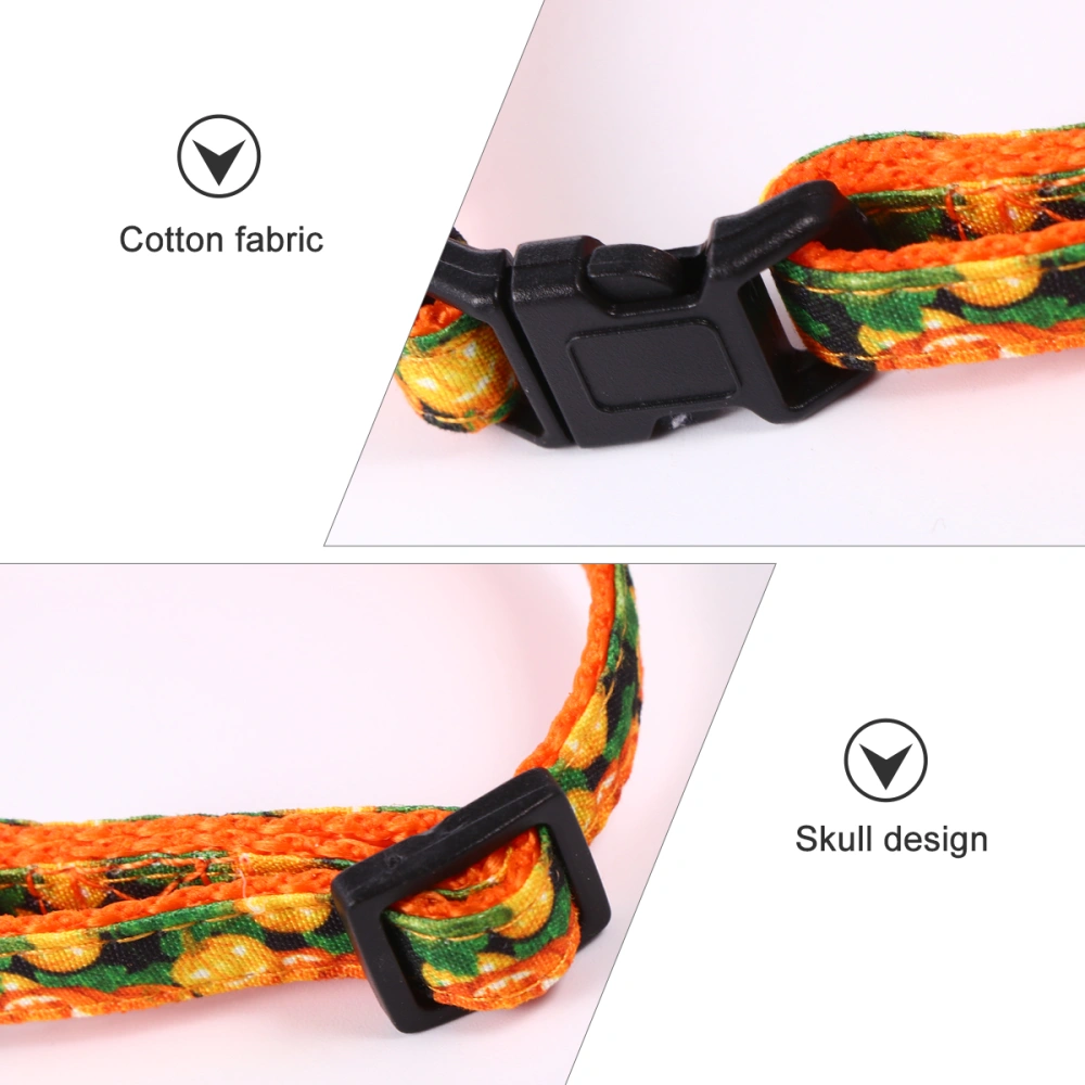 Pet Collar Bowknot Halloween Pumpkin Creative Practical Collar Fashion Collar