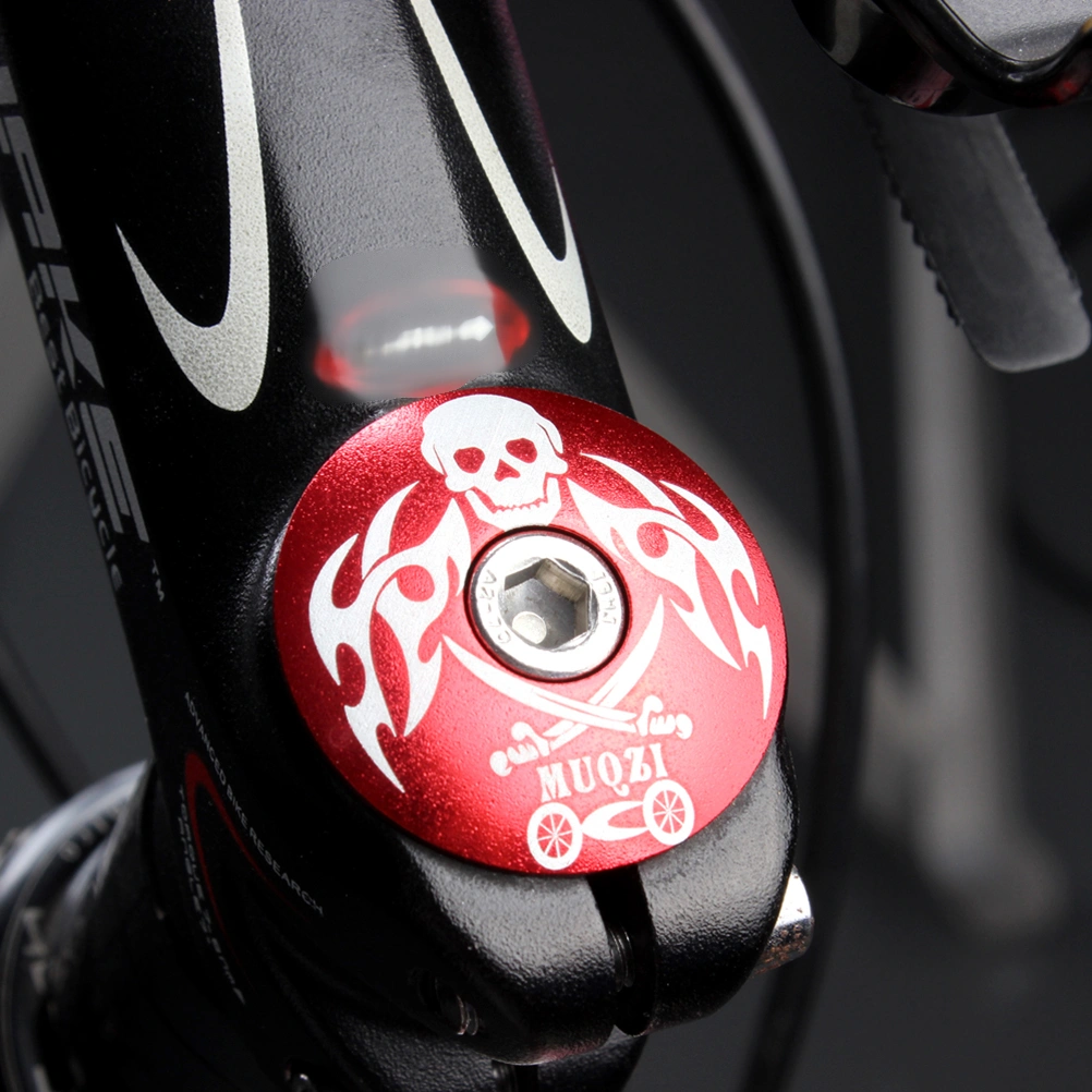 28.6mm Pirate Pattern General Aluminum Alloy Headset Screw For Mountain Highway Bicycle(Red)