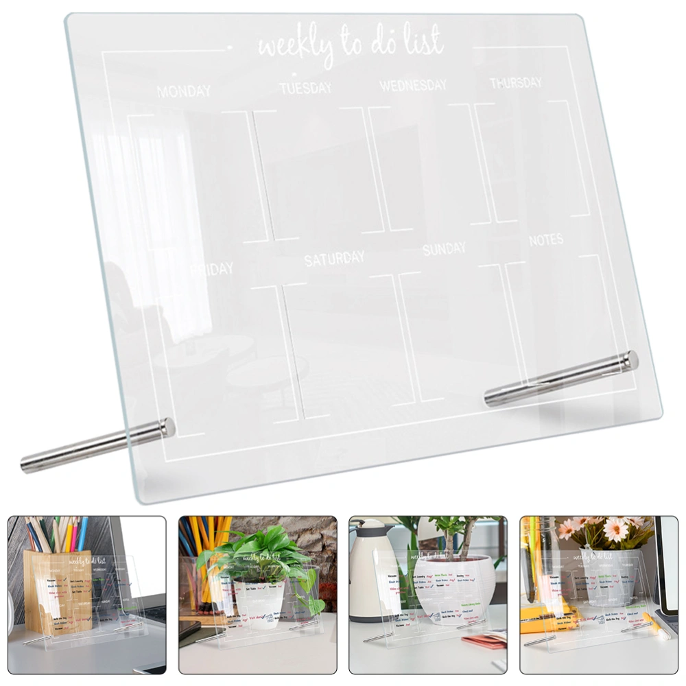 1 Set Desk Whiteboard Desk White Board Desktop Dry Erase Board Acrylic Planner Erase Board For Office