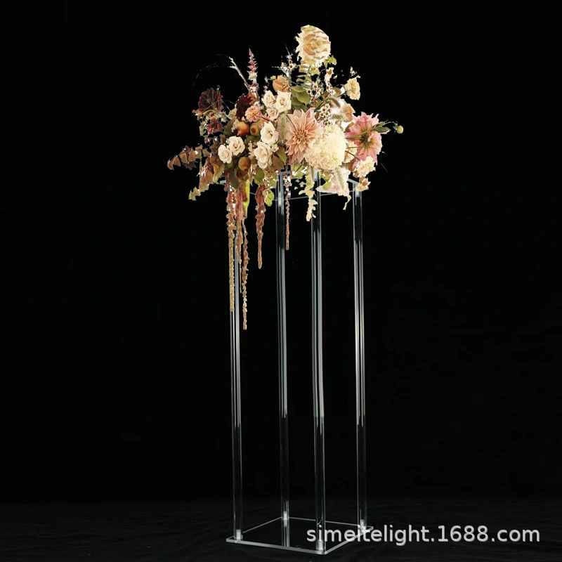 Wedding Flower Stand Acrylic Vase Wedding Centerpiece Multi-functional Dessert Stand Candle Holder