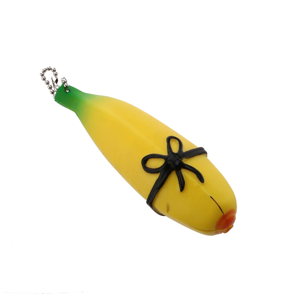 Banana Style Squeeze Decompression Vent Toy Stress Reliever (Yellow)