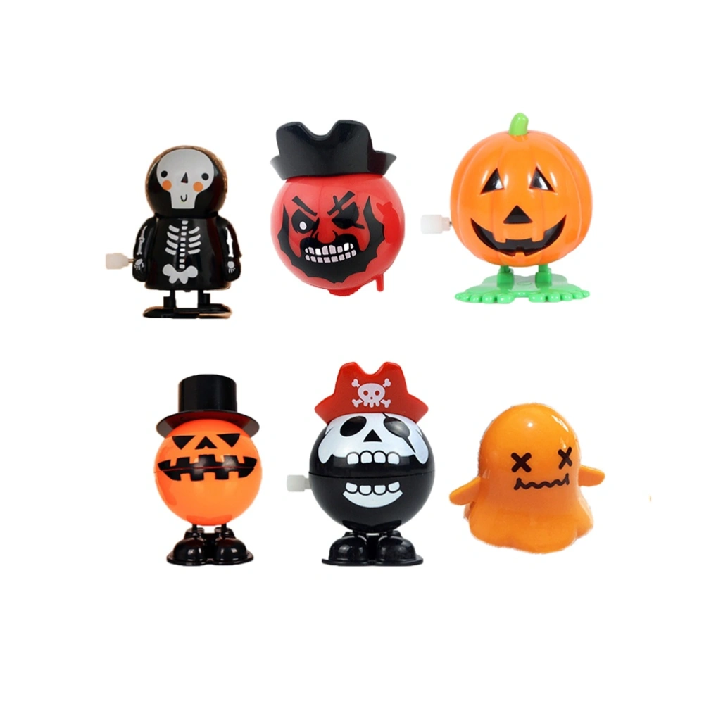 6PCS/Set Halloween Gift Winding Toy Pumpkin Walking Doll Toy Kindergarten Gift