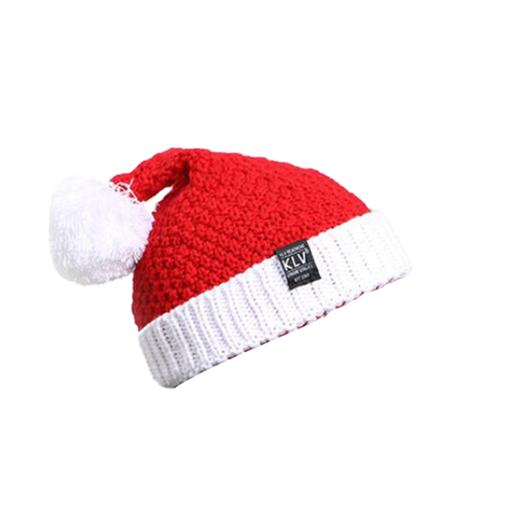 Santa Claus Knitted Hat Christmas Winter Wool Warm Crochet Beanie for Adults