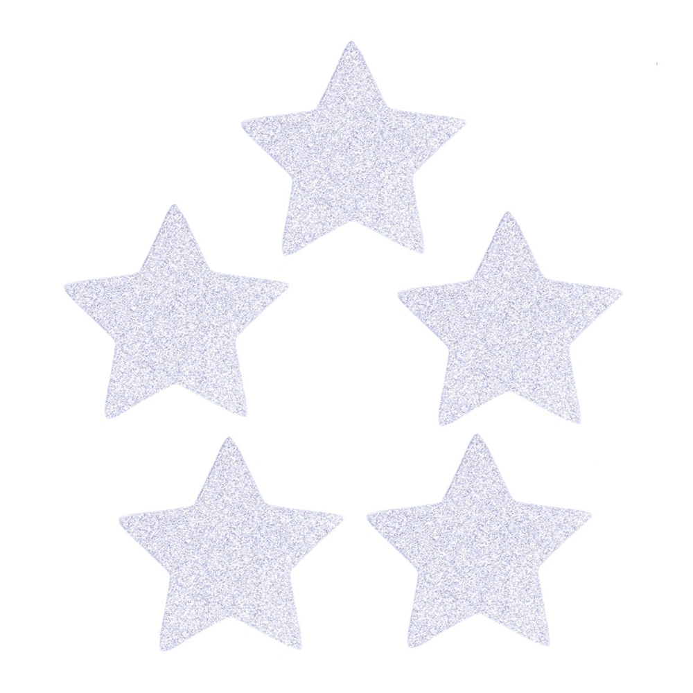 100pcs Glitter Star Confetti No Shed Glitter Hard Paper for Baby Shower Wedding Birthday Party Decoration(Silver)