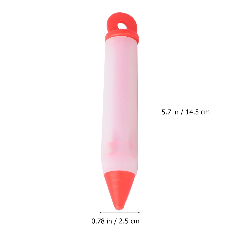 Silicone Food Writing Pen Chocolate Decorating Tools Cake Mold Cream Cup Cookie Icing Piping Pastry Nozzles Kitchen Accessories (Red)