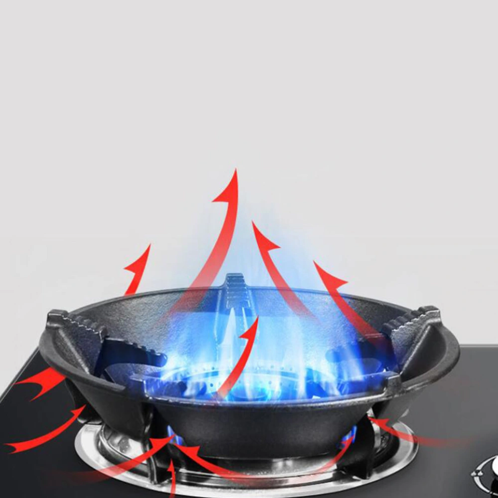 1pc Cast Iron Gas Stove Energy-saving Fire Hood Fire Gas Stove Cover (Black)